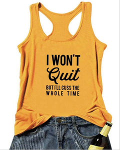 "I WON'T QUIT" Workout Tank Top